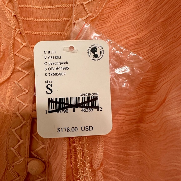 Free People Leah Chiffon Top NWT - Picture 2 of 4